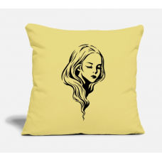 Beautiful Girl Washed Yellow Pillow